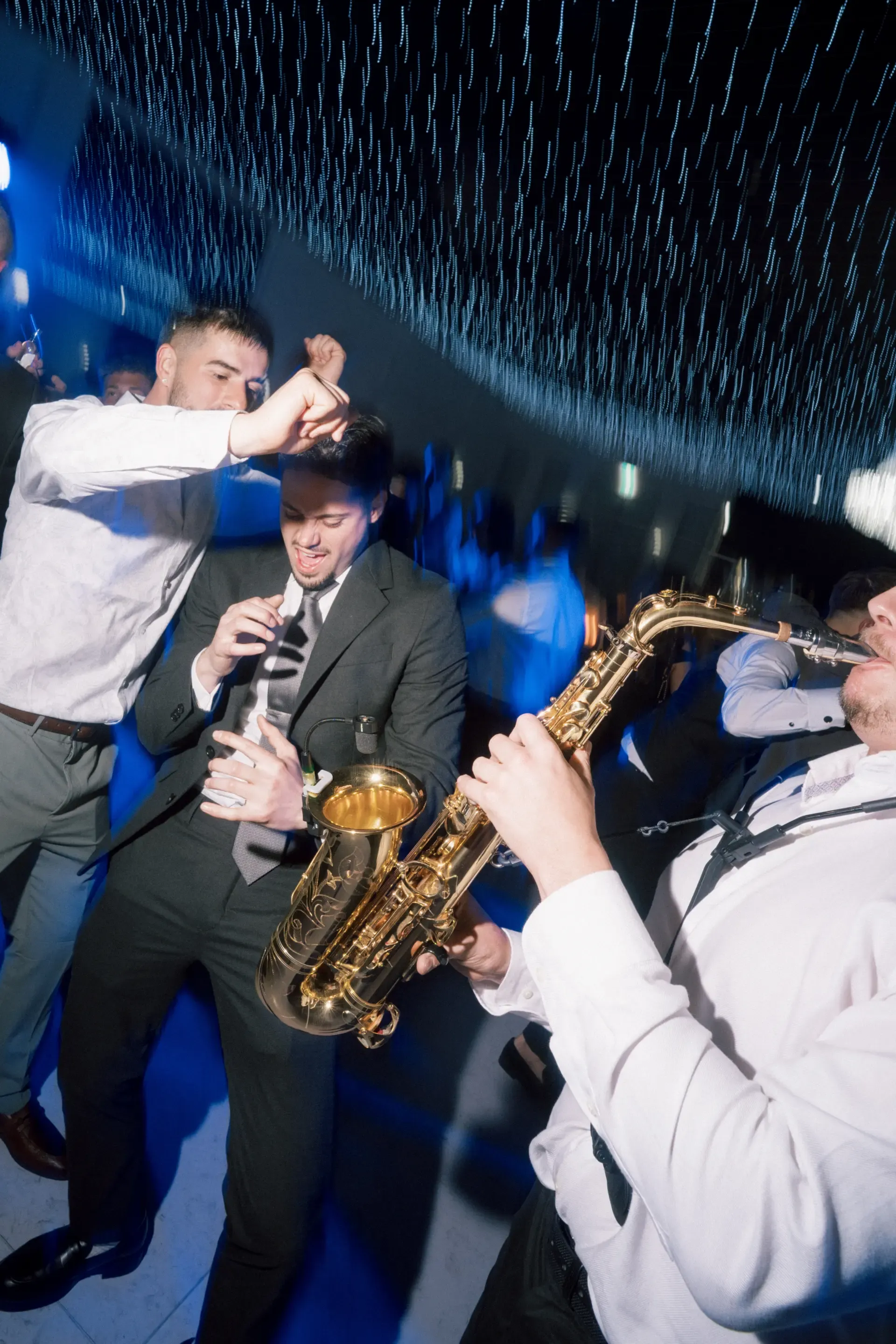 Gustime live saxophone and DJ performance at a wedding or event in Australia — photo 11