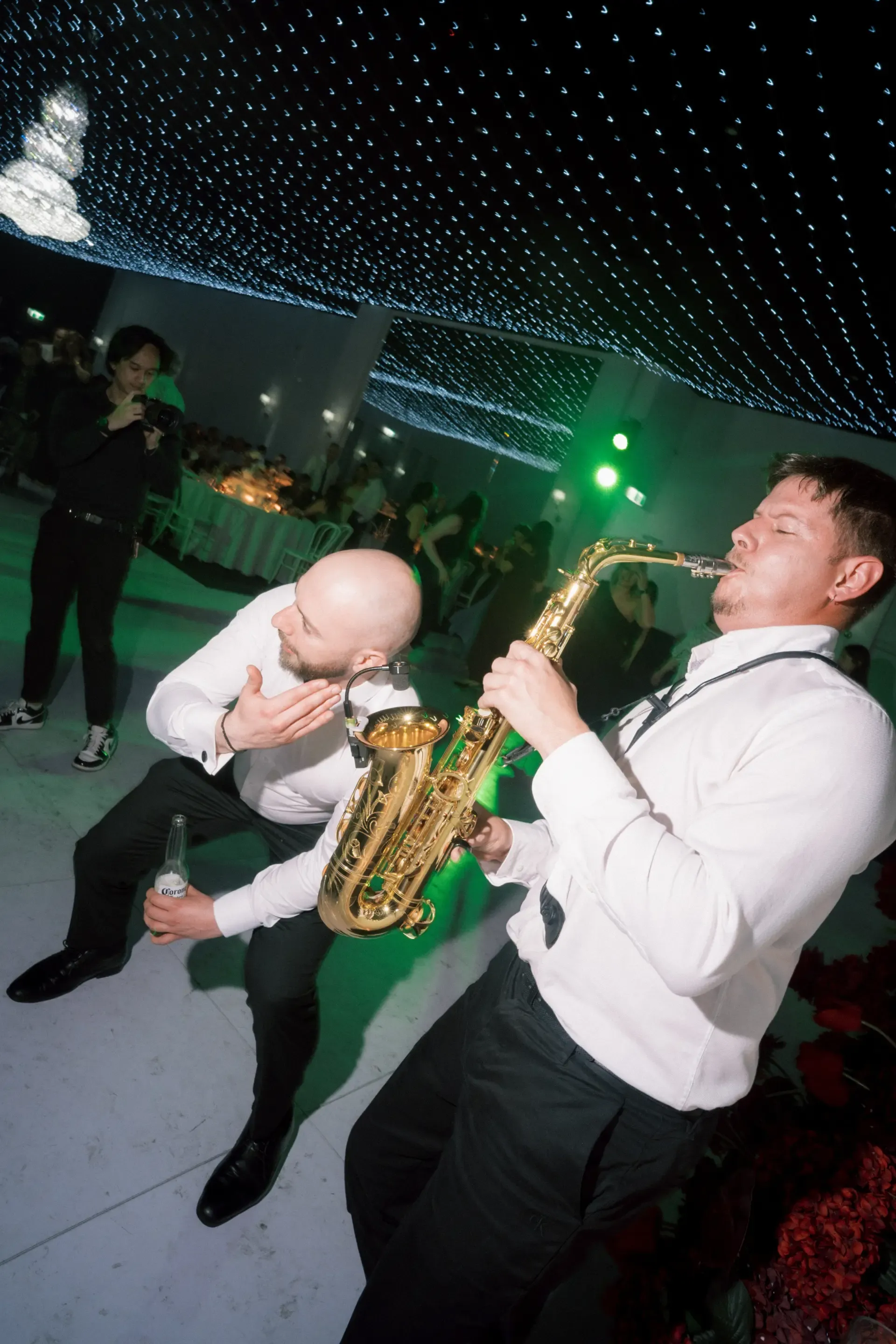 Gustime live saxophone and DJ performance at a wedding or event in Australia — photo 5
