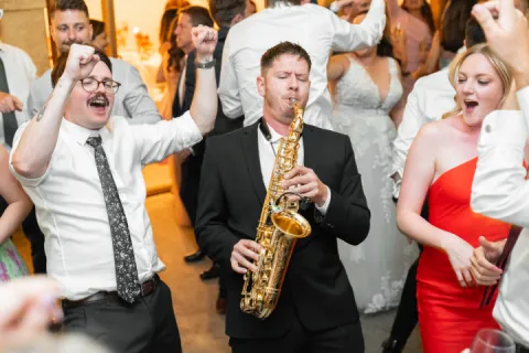 Gustime live saxophone and DJ performance at an event in Australia — photo 8